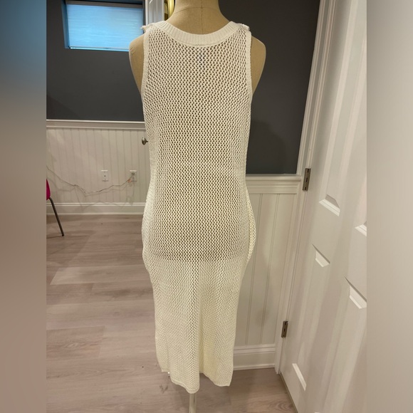 Lulus Sandy Cove Cream Sheer Crochet Swim Cover-up - Picture 5 of 11
